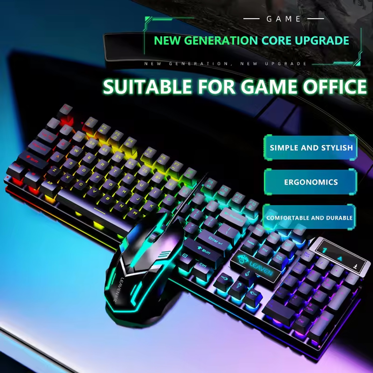 Gaming Keyboard No Rgb - Gamer Keyboard And Mouse PC Gaming