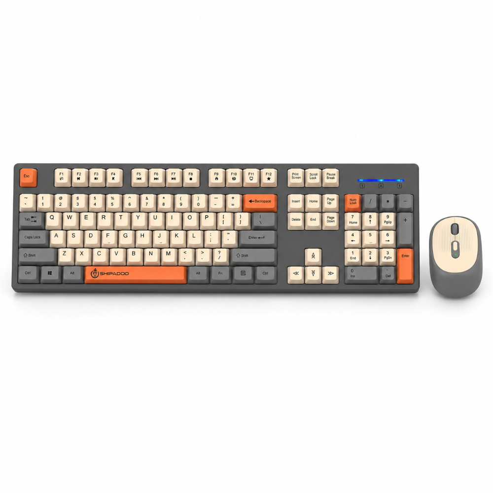Gaming Keyboard Mouse Set - SHIPADOO W1060 2.4G Wireless Gaming Keyboard