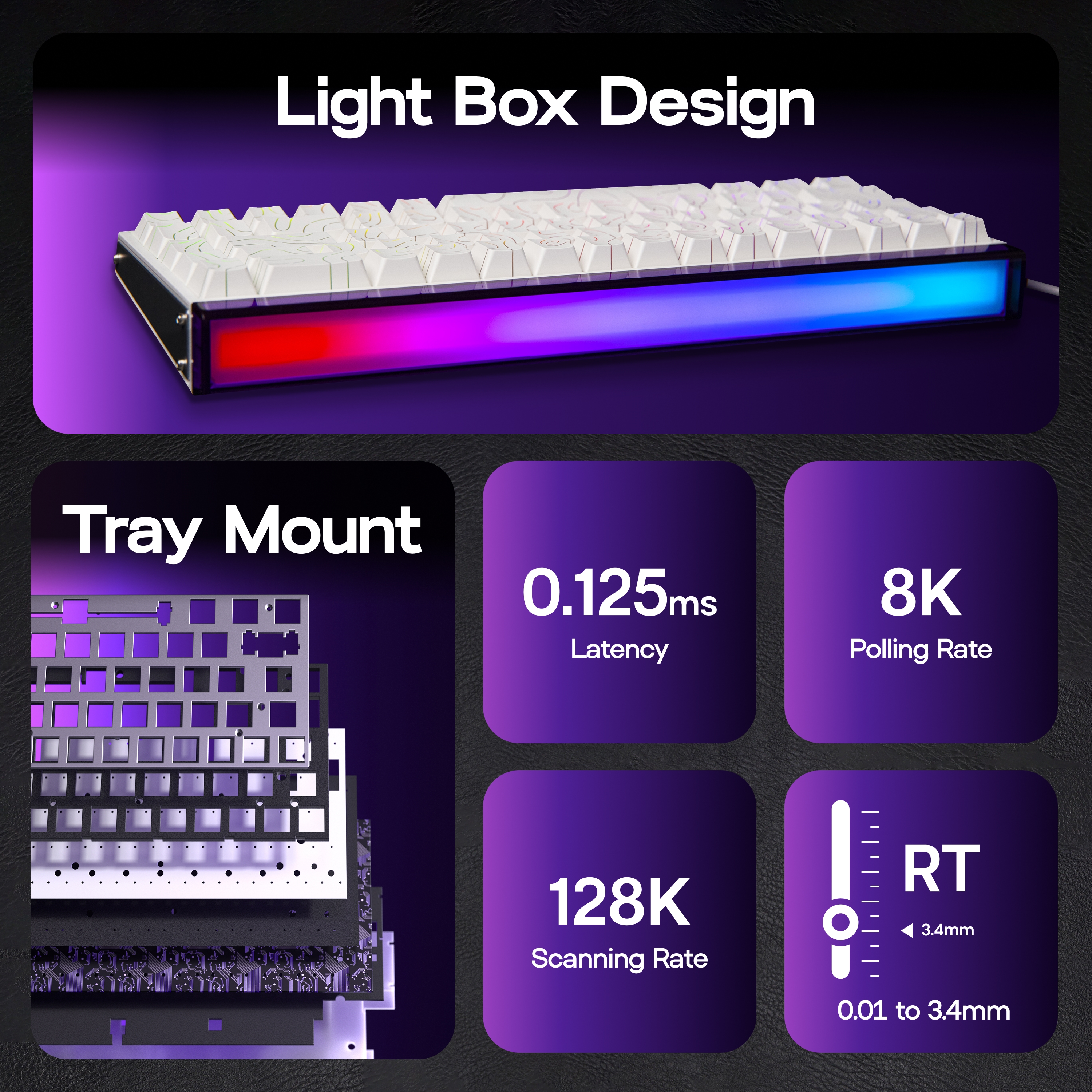 AULA Hero68 HE 65% ANSI US Lay - Gaming Keyboard Hall Effect Switches reseña y precio