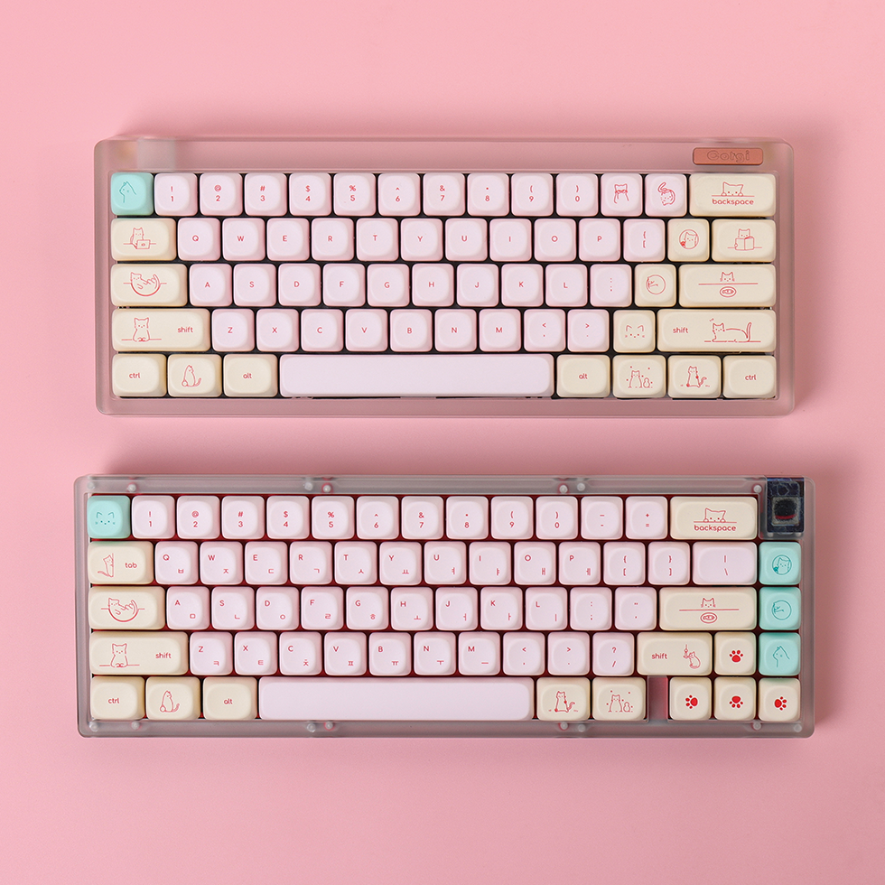 Pink Busy Cat Minimalist Small - Gaming Keyboard Mini reseña y precio