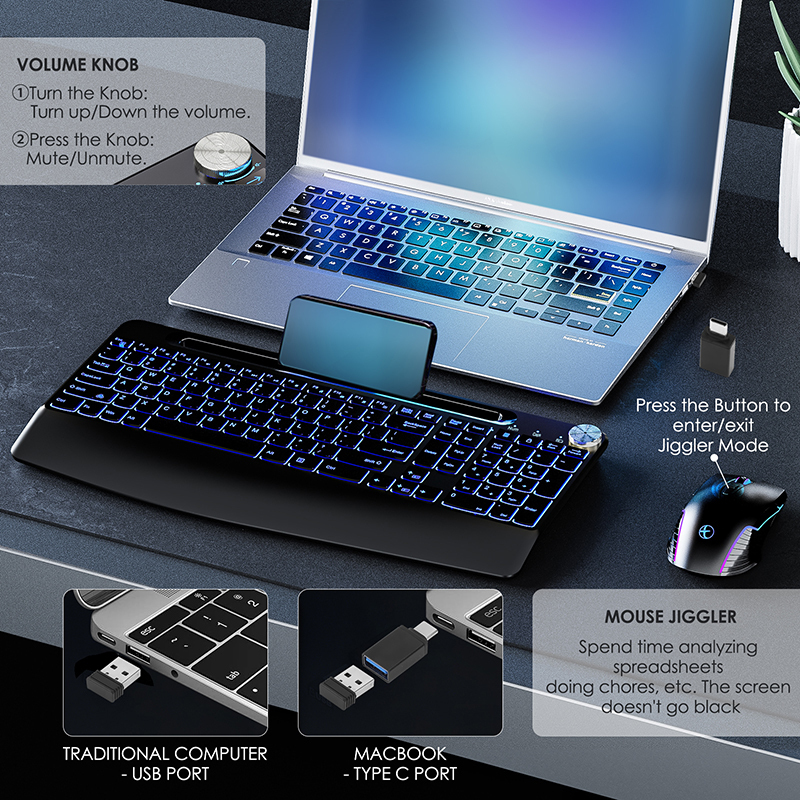 2.4G&Type-C Wireless Keyboard  - Gaming Keyboard Types reseña y precio