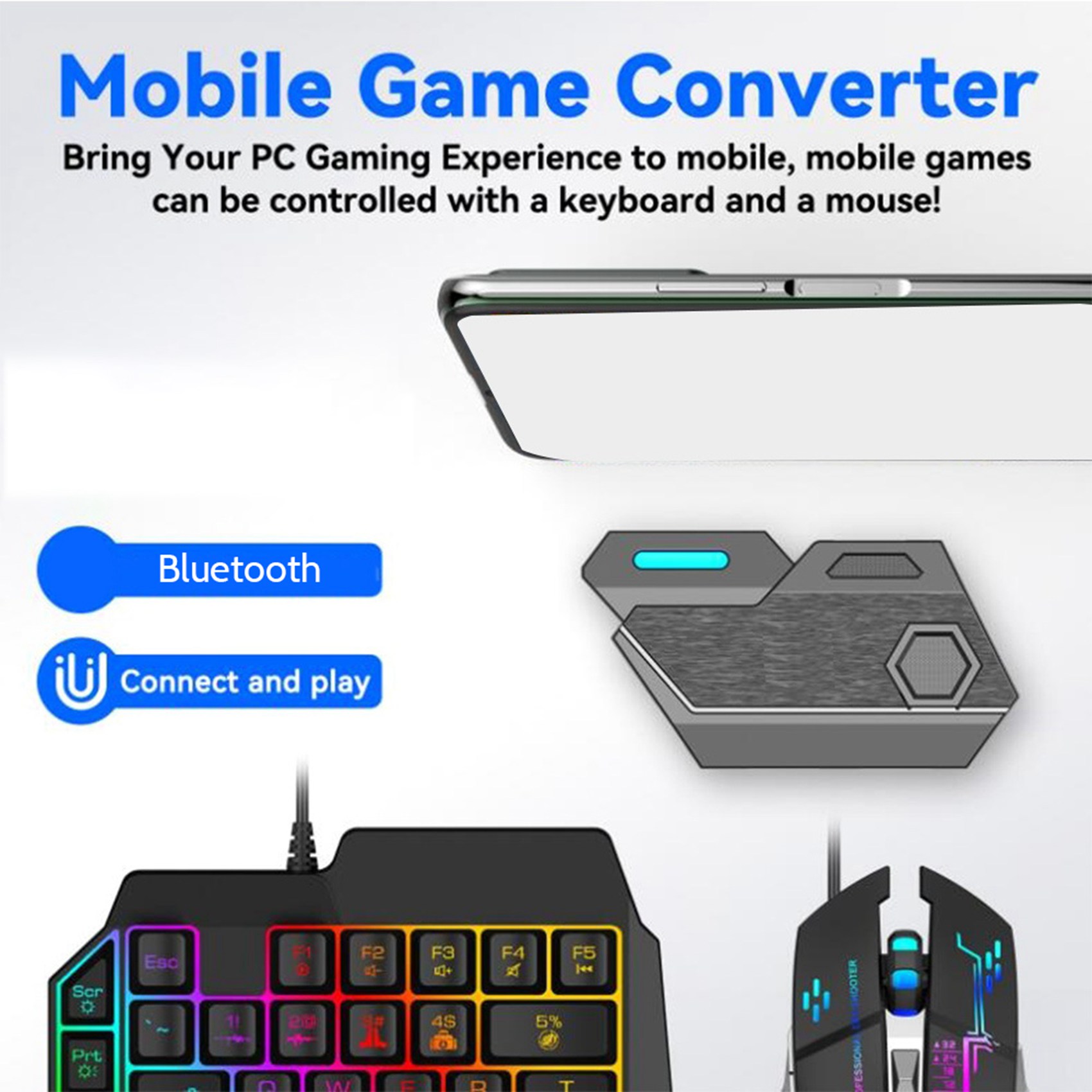 ONNL Gamepad Mobile PUBG Contr - Gaming Keyboard And Mouse Converter For Mobile reseña y precio