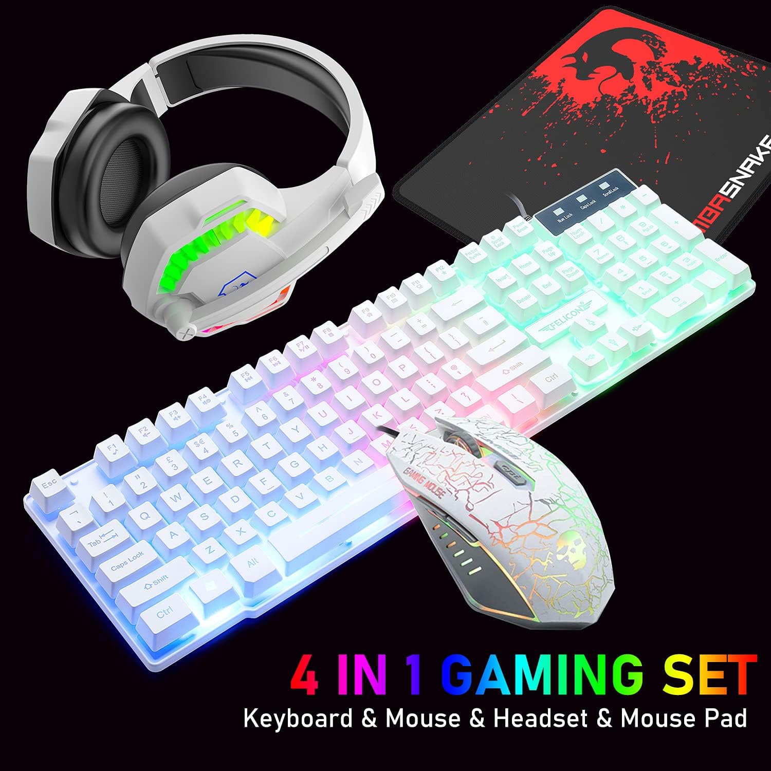 MAMBASNAKE T11 UK 100% Gaming  - Gaming Keyboard Mouse Set reseña y precio
