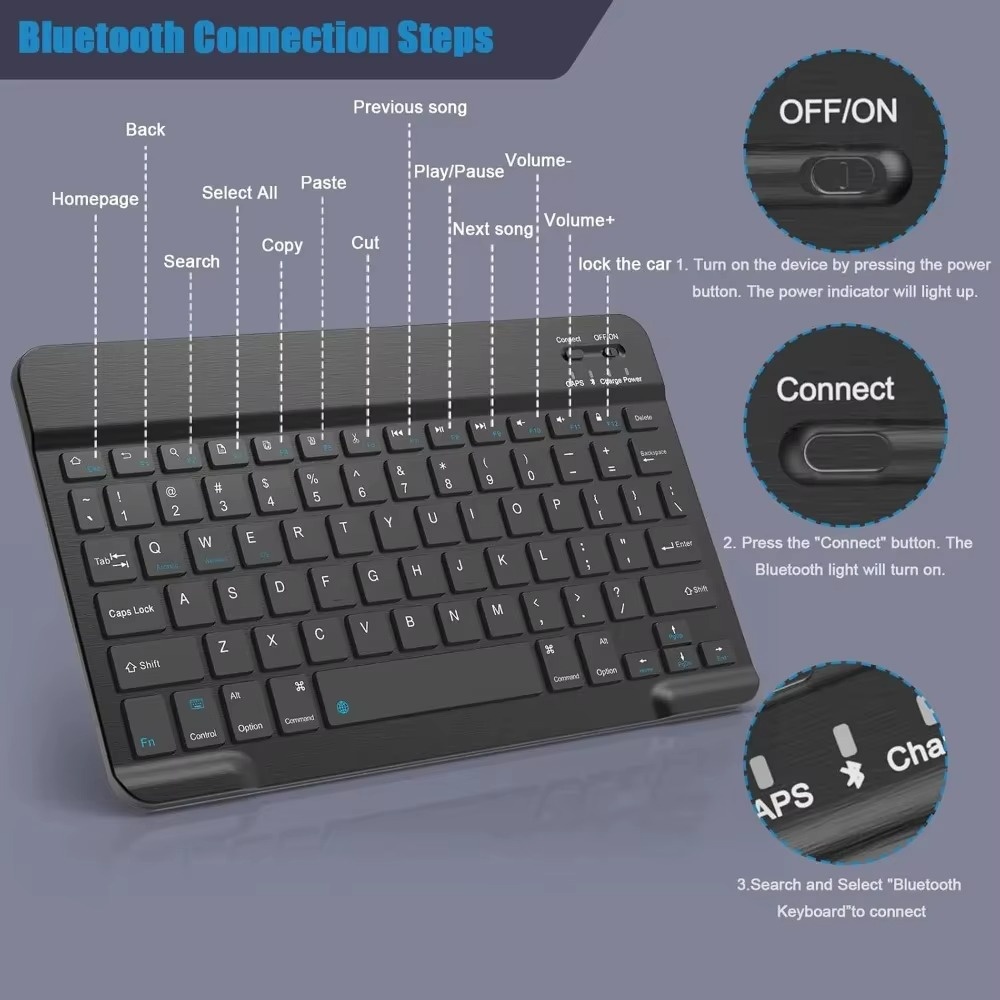 Bluetooth 5.0 Wireless Keyboar - Gaming Keyboard Mini reseña y precio