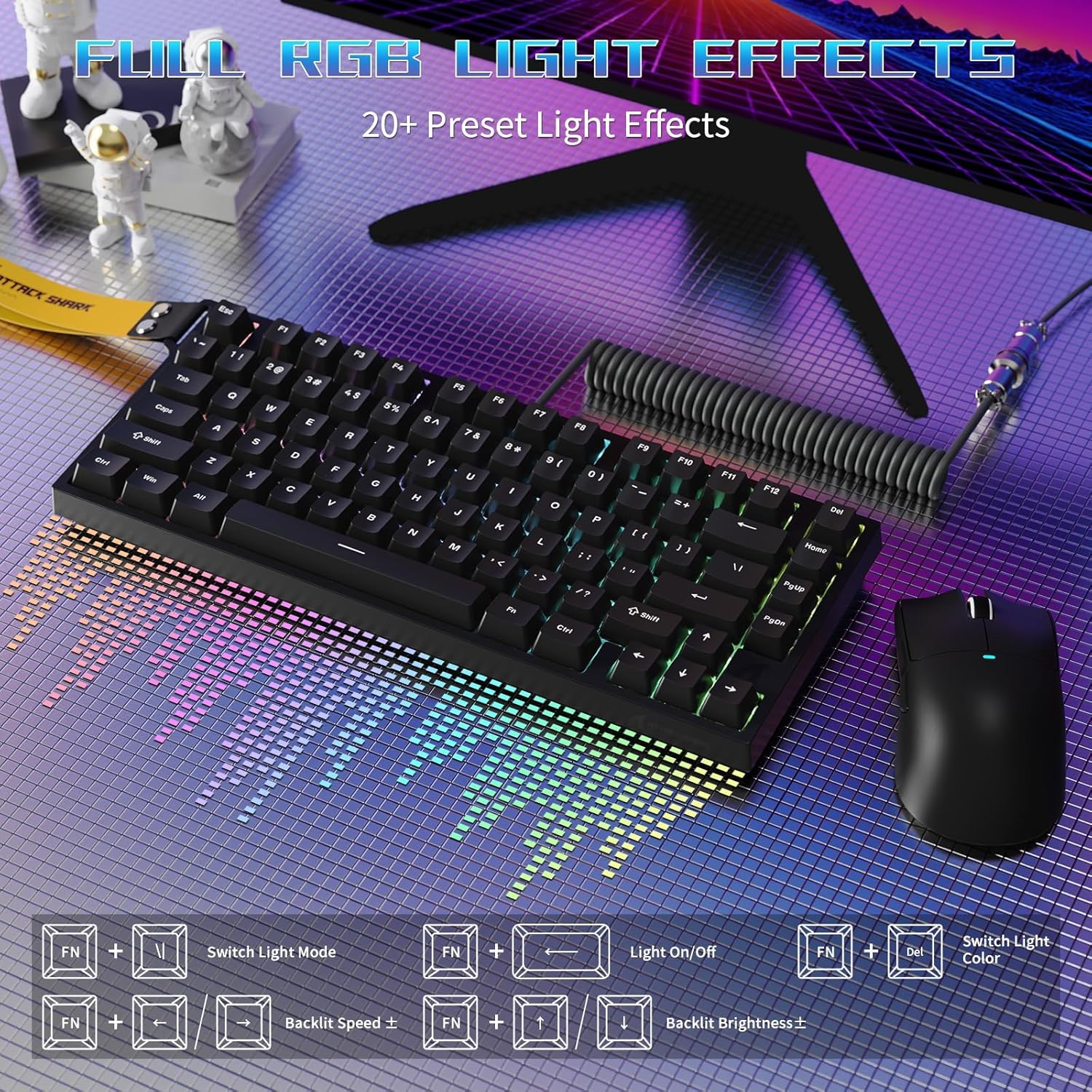 ATTACK SHARK R82HE Wired Mecha - Gaming Keyboard Hall Effect Switches reseña y precio