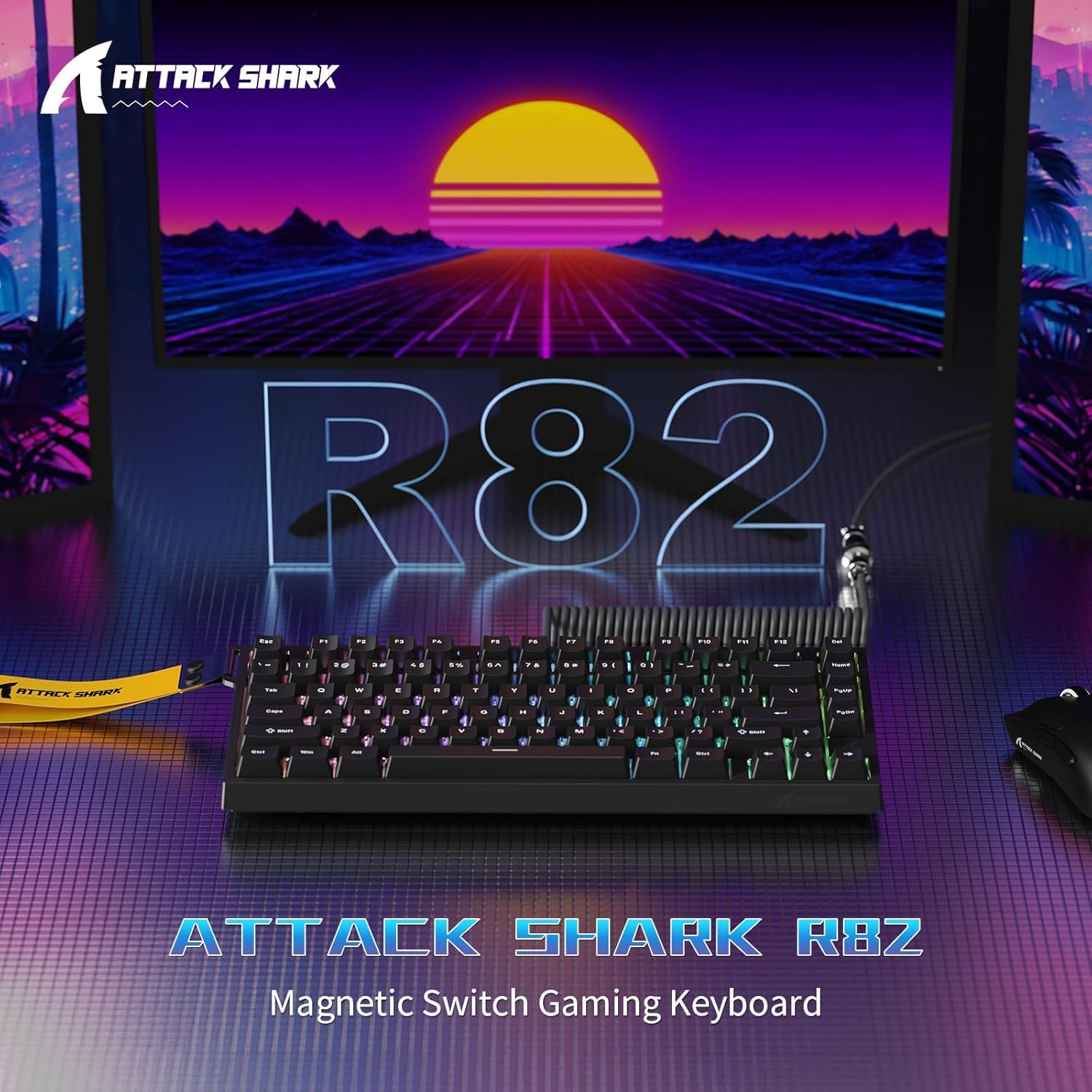 ATTACK SHARK R82HE Wired Mecha - Gaming Keyboard Hall Effect Switches reseña y precio