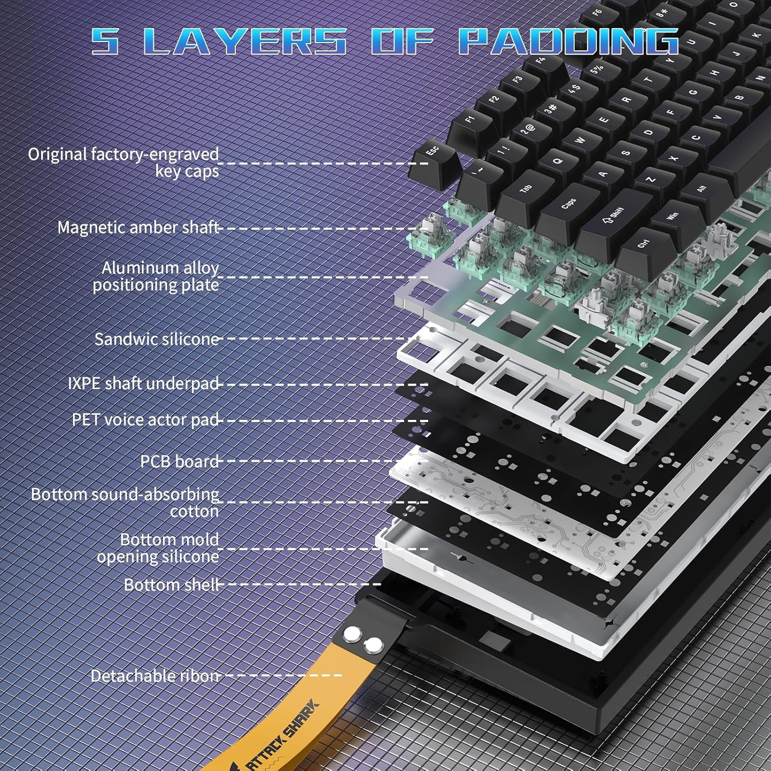 ATTACK SHARK R82HE Wired Mecha - Gaming Keyboard Hall Effect Switches reseña y precio