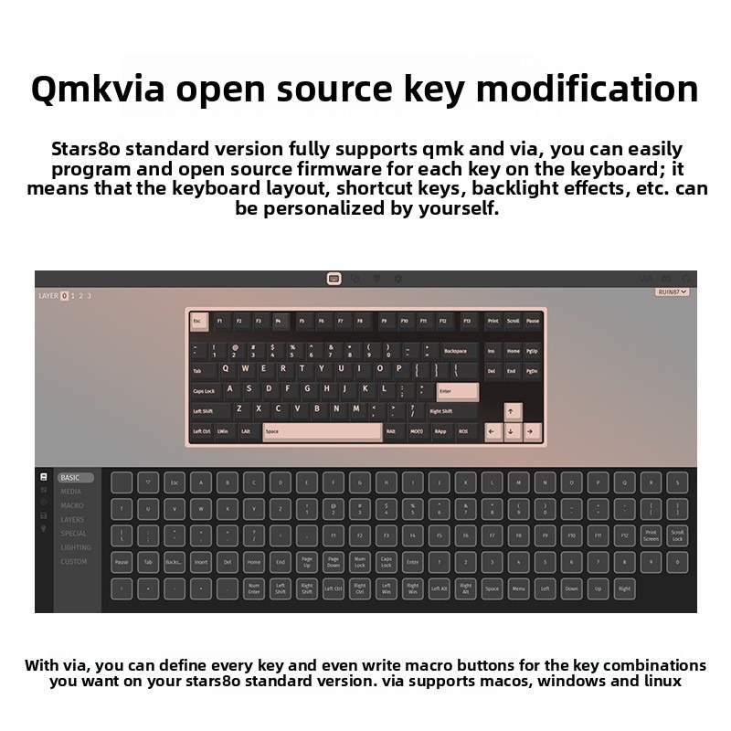 WEIKAV STARS80 TKL Mechanical  - Gaming Keyboard Tkl reseña y precio