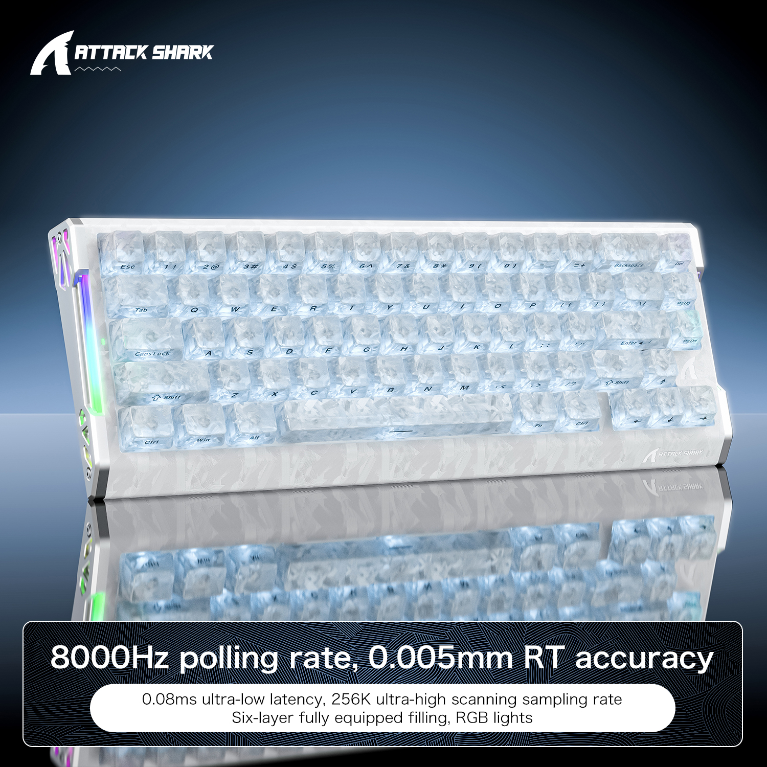ATTACK SHARK R68HE Wired Keybo - Keyboard Gaming Transparent reseña y precio