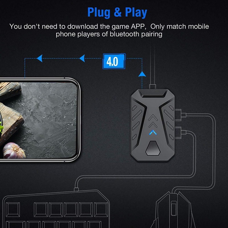Portable Mobile Gaming Keyboar - Gaming Keyboard And Mouse Converter For Mobile reseña y precio