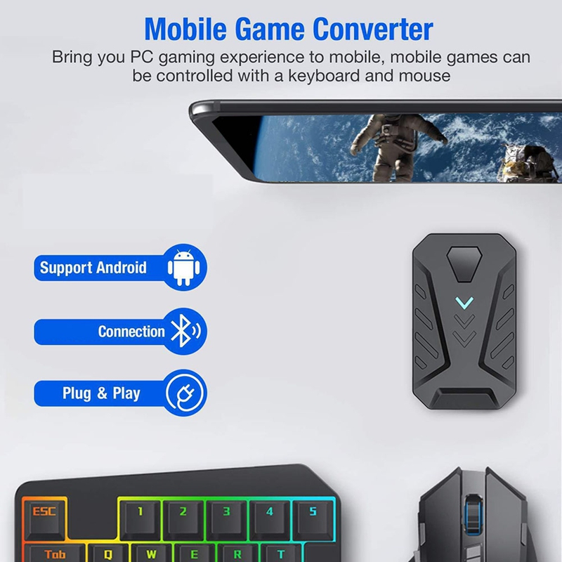Portable Mobile Gaming Keyboar - Gaming Keyboard And Mouse Converter For Mobile reseña y precio