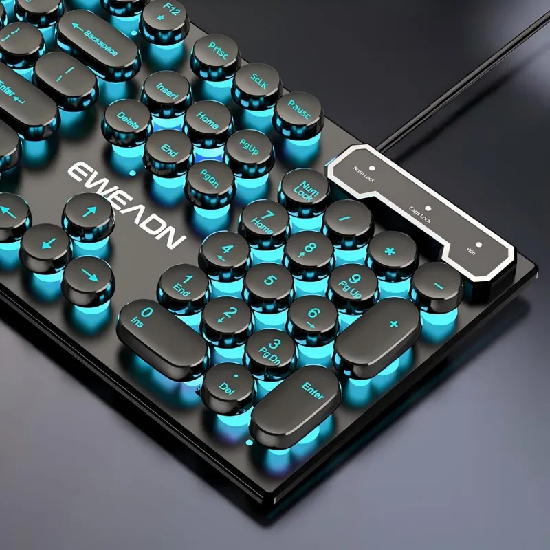 Retro Punk Mechanical Feel Key - Gaming Keyboard And Mouse reseña y precio