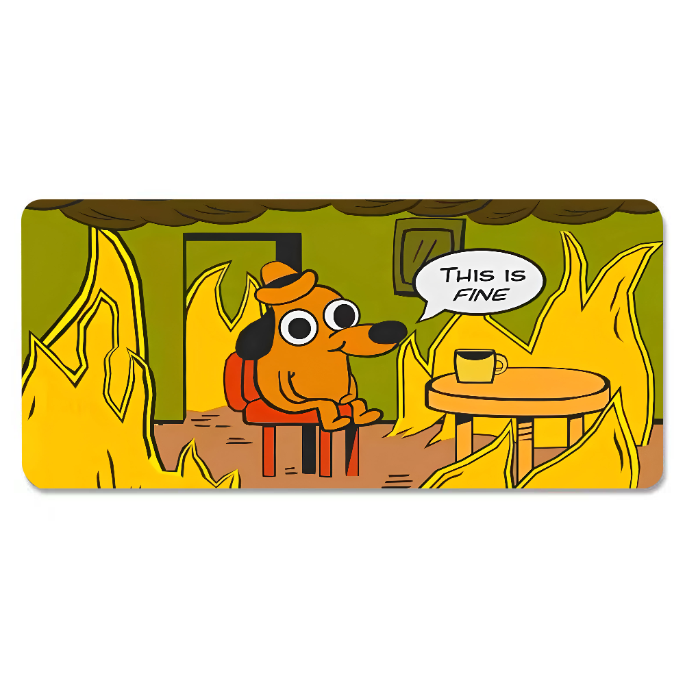 This Is Fine Dog Dachshund Mou - Gaming Keyboard And Mouse reseña y precio