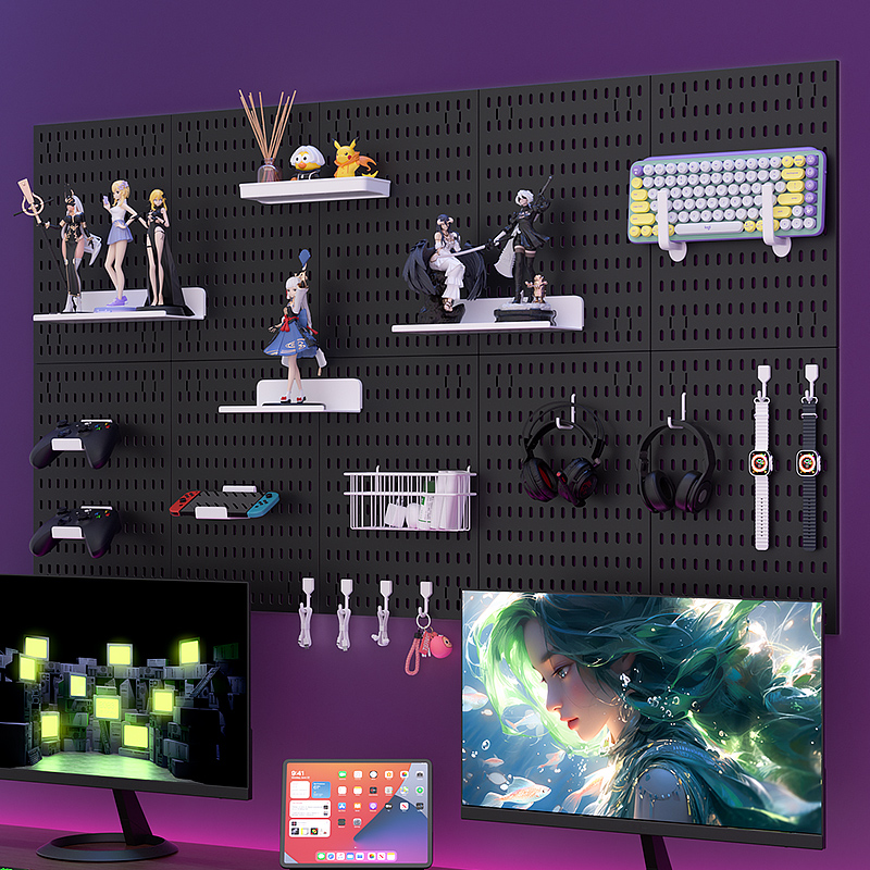 Adhesive Pegboard Shelf for Ga - Gaming Keyboard And Mouse reseña y precio