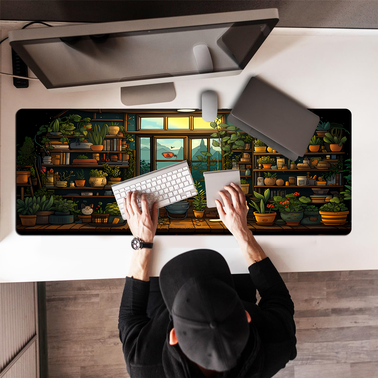 Cute Cat Mouse Pad Desk Pad Ka - Gaming Keyboard And Mouse Pad reseña y precio