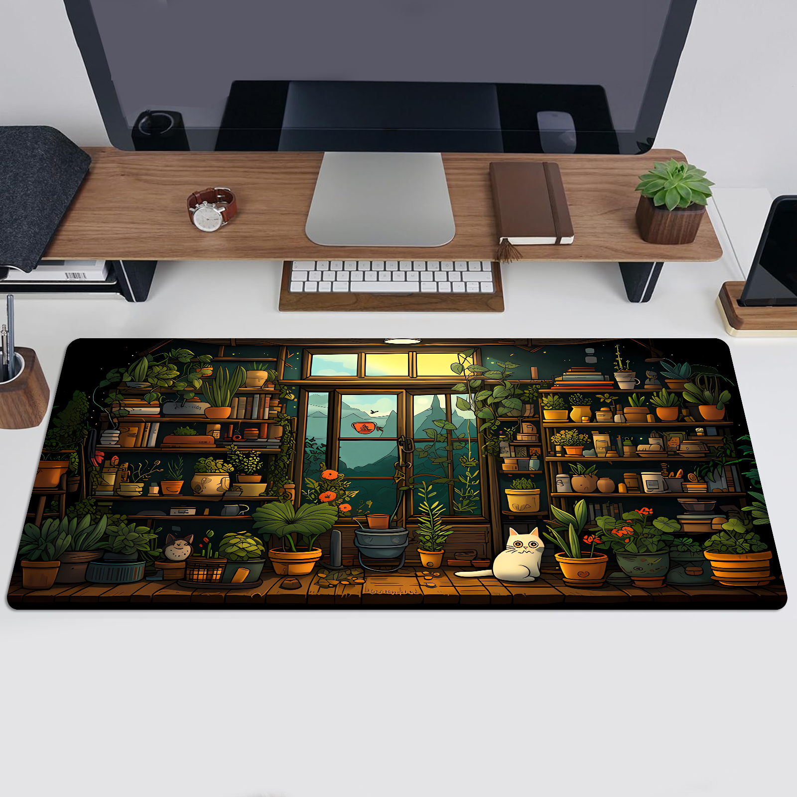 Cute Cat Mouse Pad Desk Pad Ka - Gaming Keyboard And Mouse Pad reseña y precio