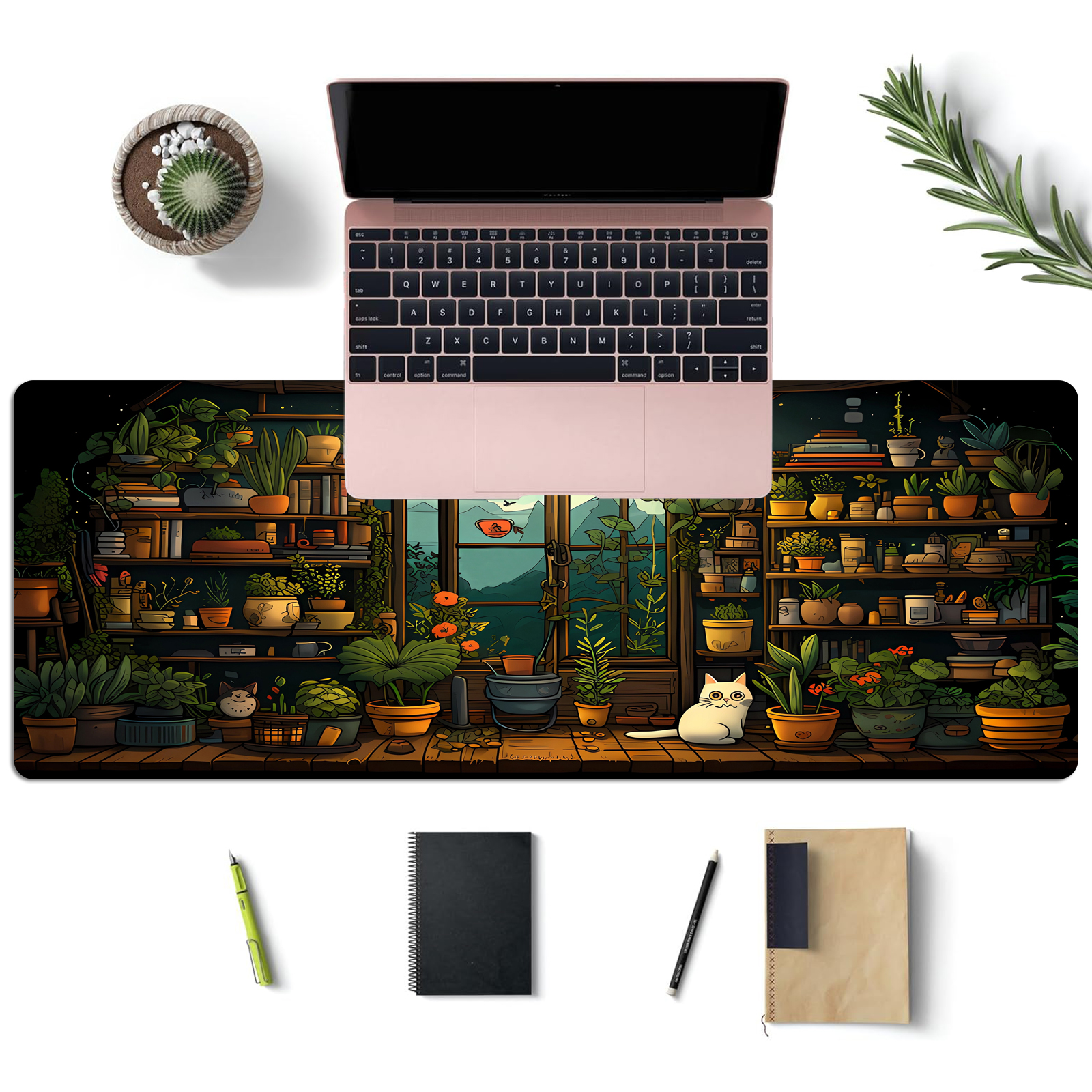 Cute Cat Mouse Pad Desk Pad Ka - Gaming Keyboard And Mouse Pad reseña y precio