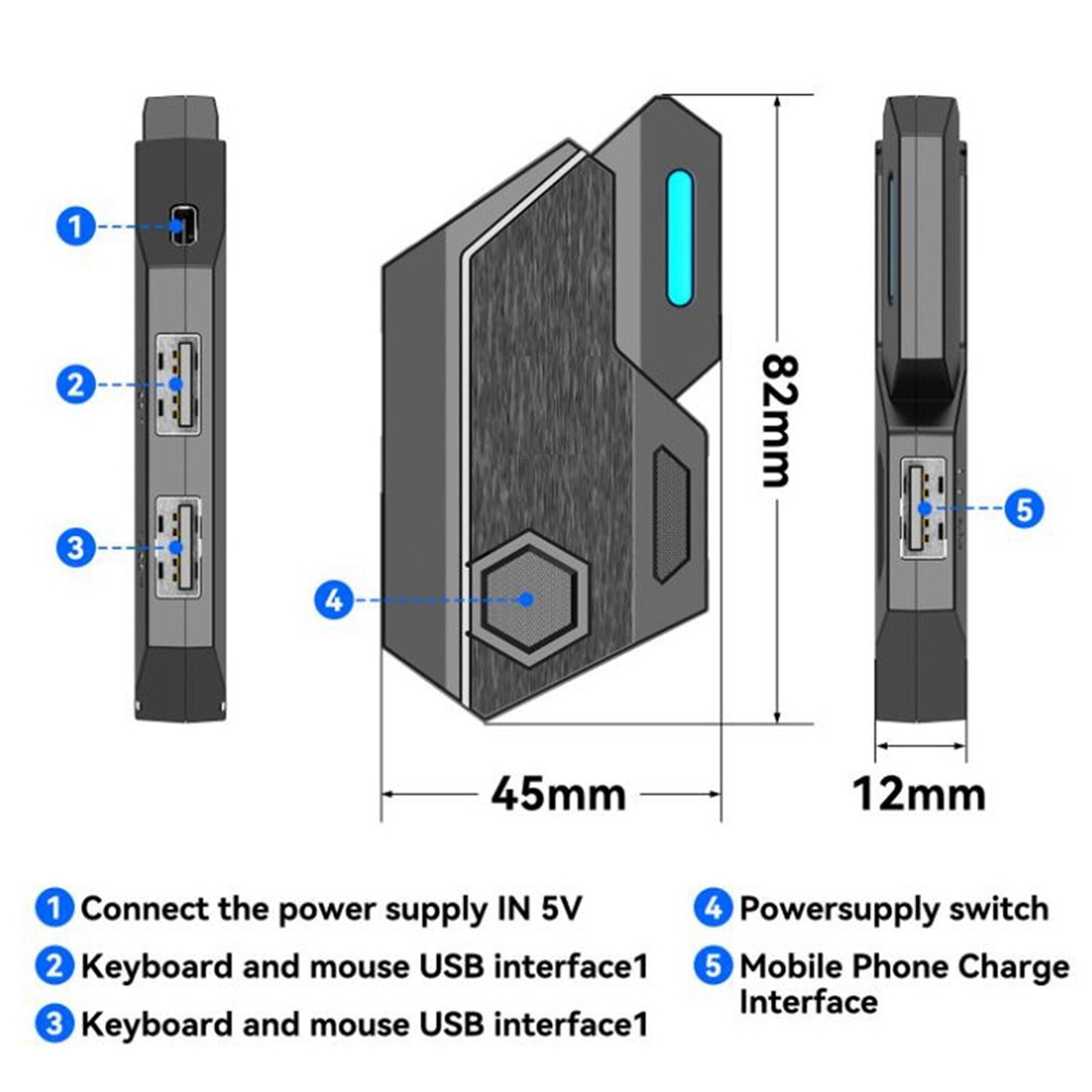 T36C Gamepad Mobile For PUBG C - Gaming Keyboard And Mouse Converter For Mobile reseña y precio