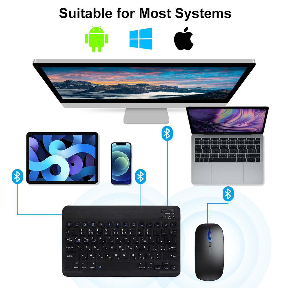 Bluetooth Keyboard and Mouse F - Gaming Keyboard Mini reseña y precio