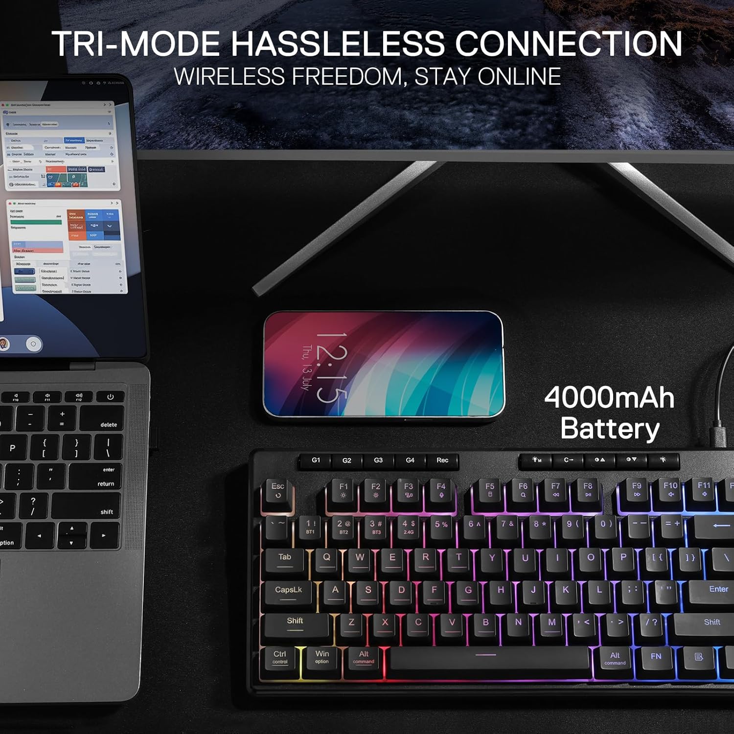 Redragon K516 PRO Shiva TKL RG - Gaming Keyboard Tkl reseña y precio