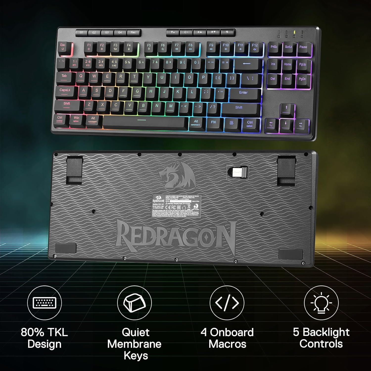 Redragon K516 PRO Shiva TKL RG - Gaming Keyboard Tkl reseña y precio