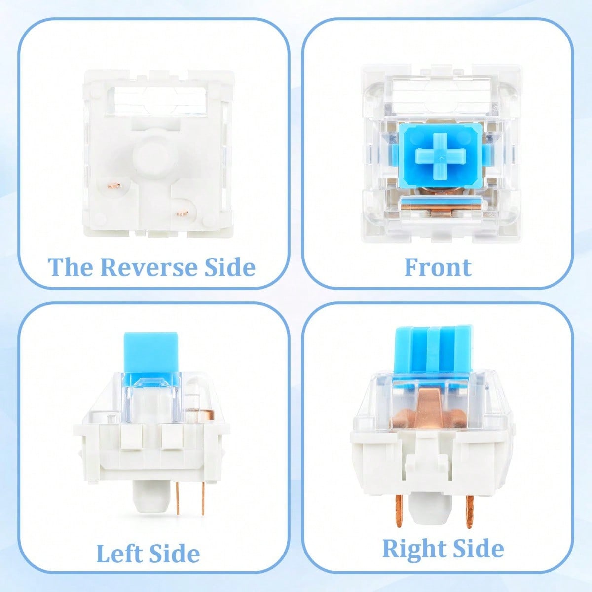 100 Practical Blue Switches, H - Gaming Keyboard Types reseña y precio