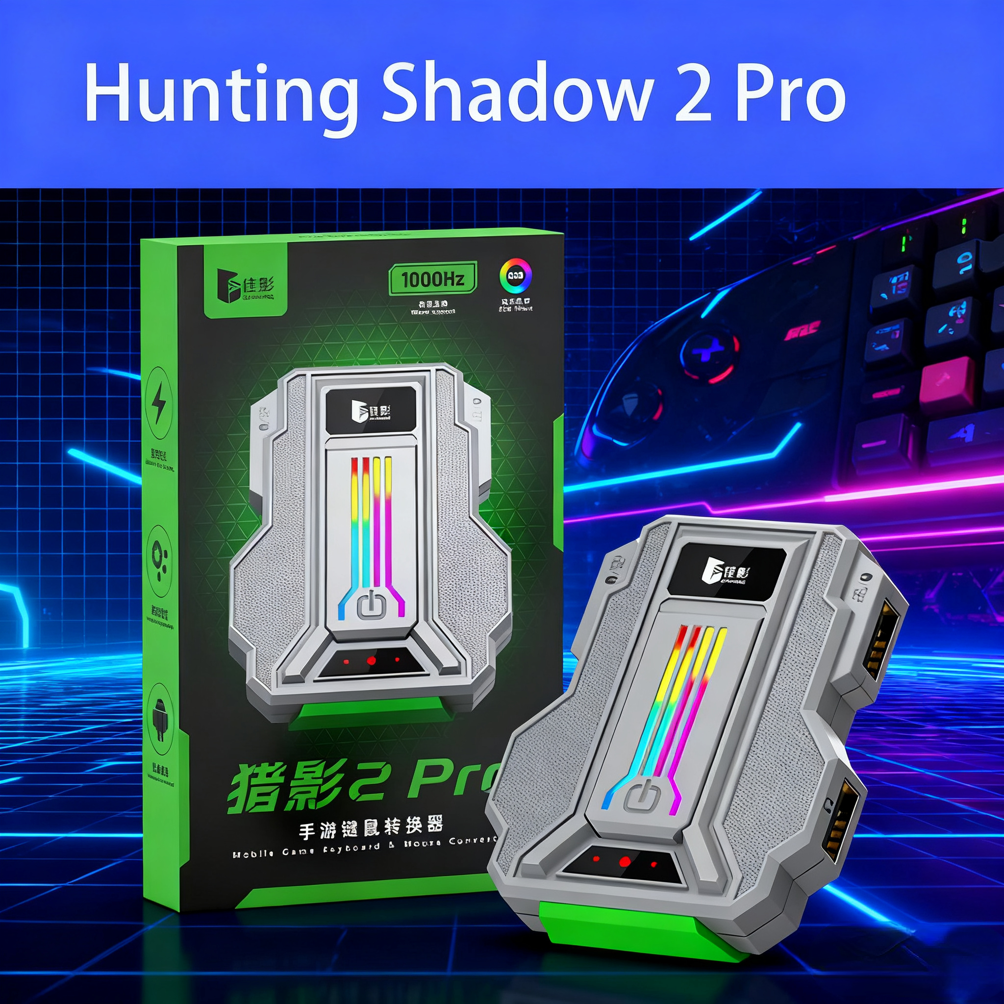 1000HZ Gamwing Hunting 2/2pro  - Gaming Keyboard And Mouse Converter For Mobile reseña y precio