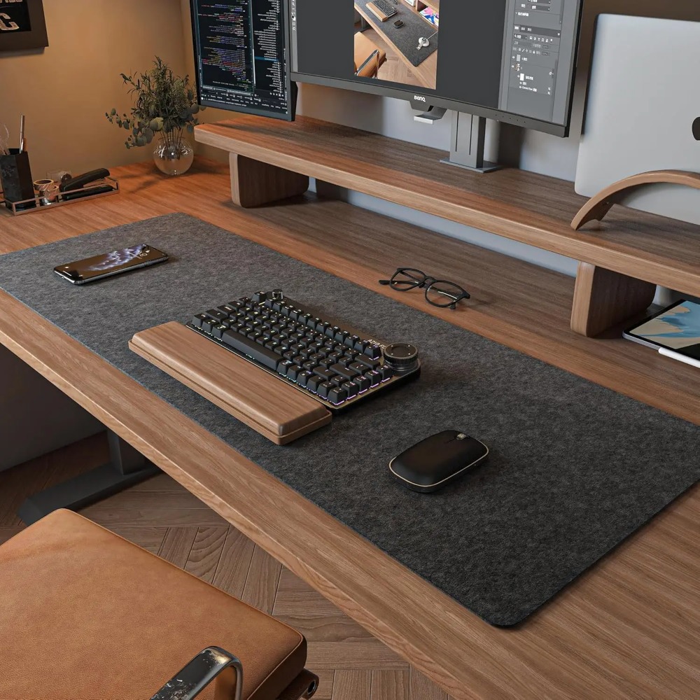 Felt Desk Mat Computer Mat for - Gaming Keyboard And Mouse Pad reseña y precio