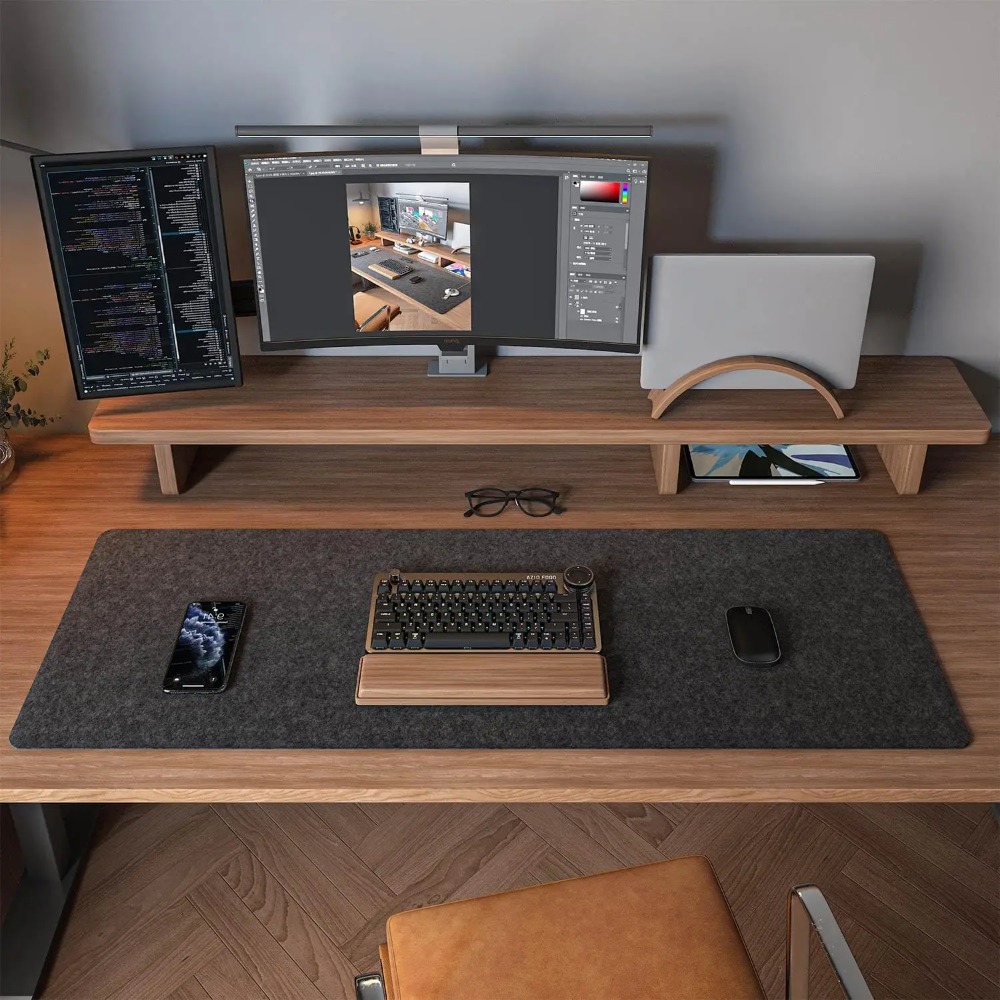 Felt Desk Mat Computer Mat for - Gaming Keyboard And Mouse Pad reseña y precio
