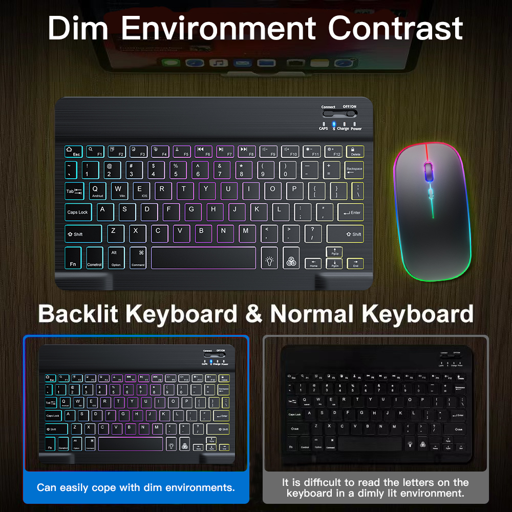 Backlit Backlight Bluetooth Ke - Gaming Keyboard Mouse Wireless reseña y precio