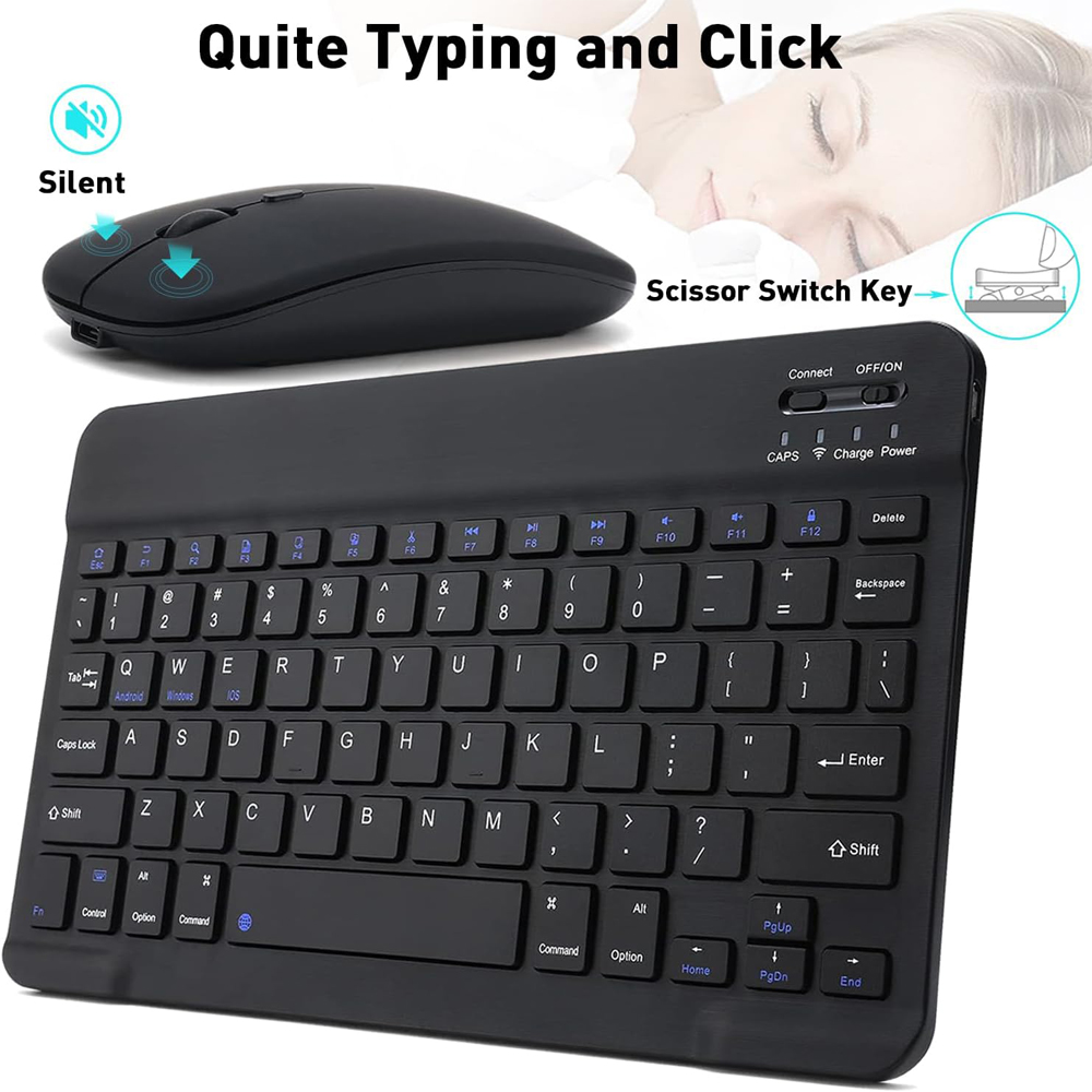 10 lnch  Wireless  Bluetooth M - Gaming Keyboard Mouse Wireless reseña y precio