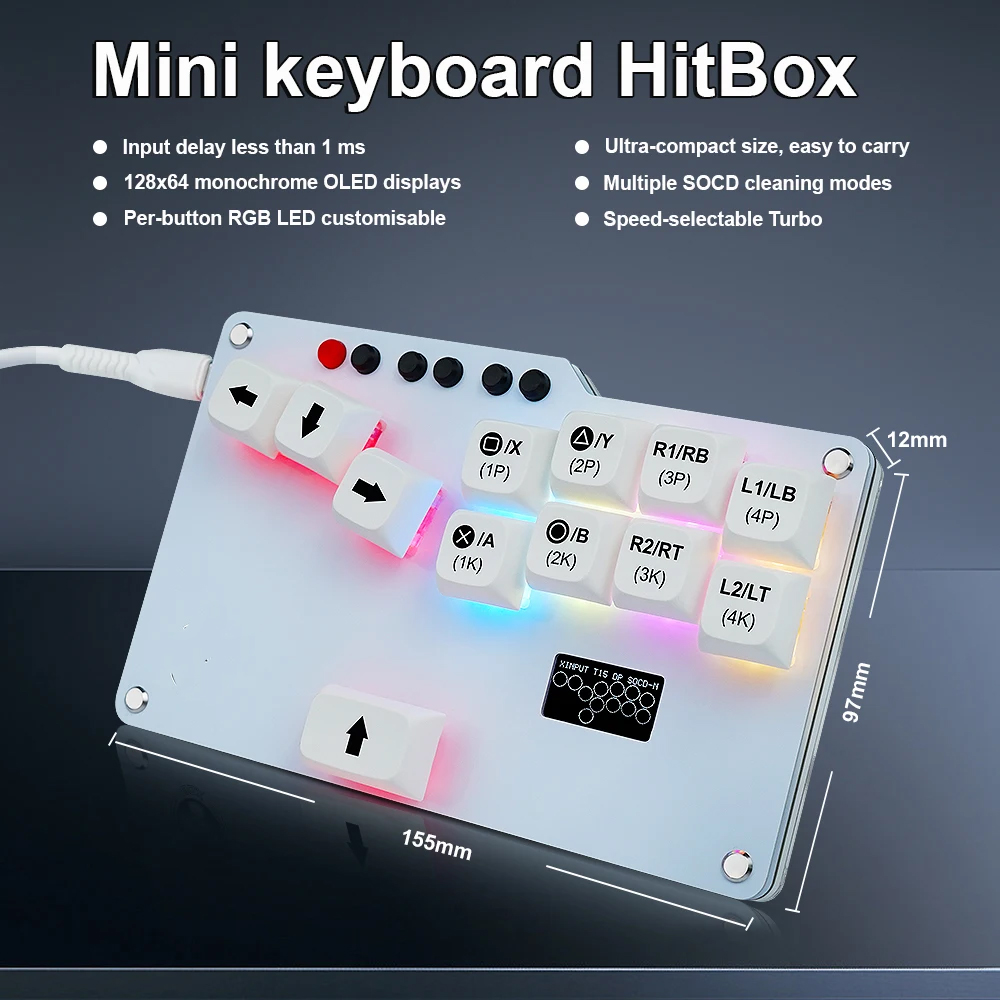 Hitbox Mini GP2040 CE Fightsti - Gaming Keyboard No Rgb reseña y precio