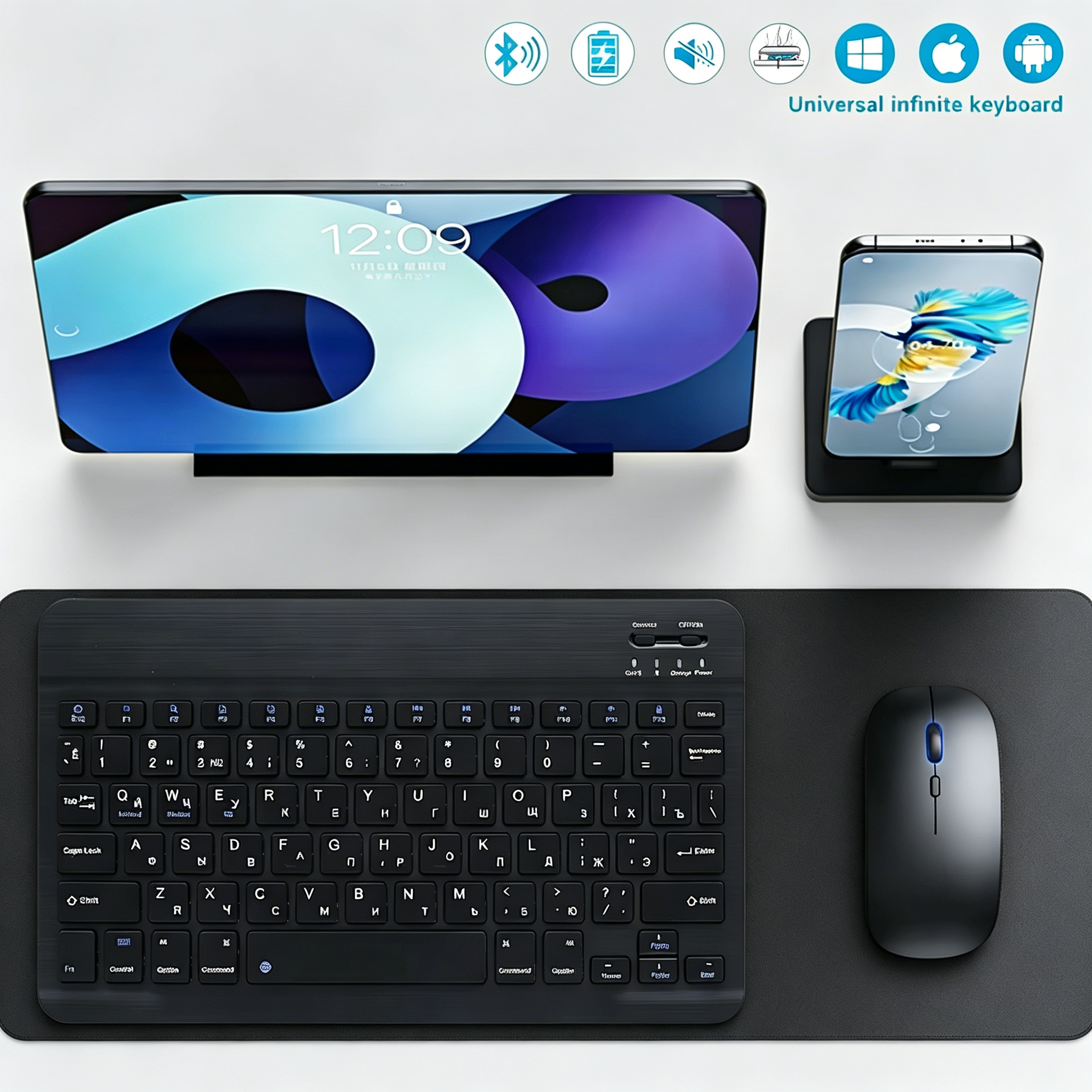 Bluetooth Wireless Keyboard Mo - Gaming Keyboard Mouse Wireless reseña y precio