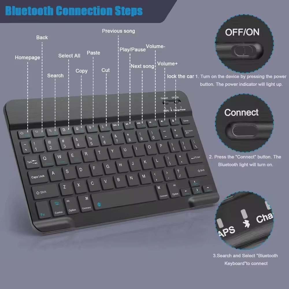 Bluetooth Wireless Keyboard Mo - Gaming Keyboard Mouse Wireless reseña y precio