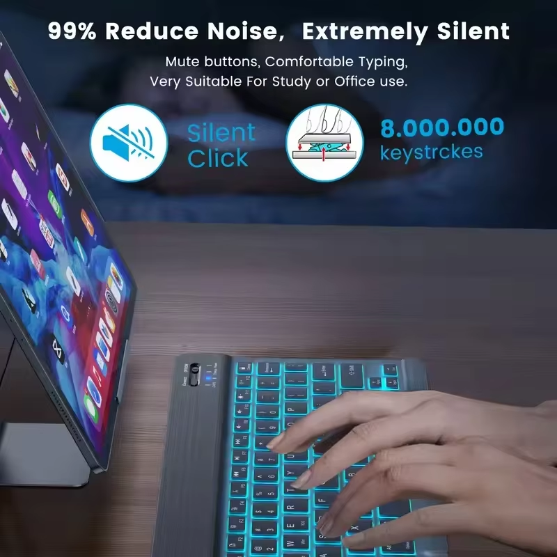 New Ultra Slim Portable 7 Colo - Gaming Keyboard Mouse Wireless reseña y precio