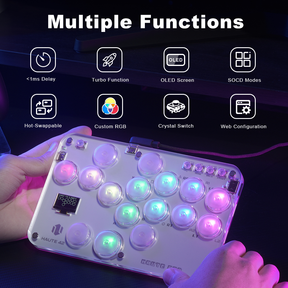 Haute42 Arcade Joystick Hitbox - Gaming Keyboard Mini reseña y precio