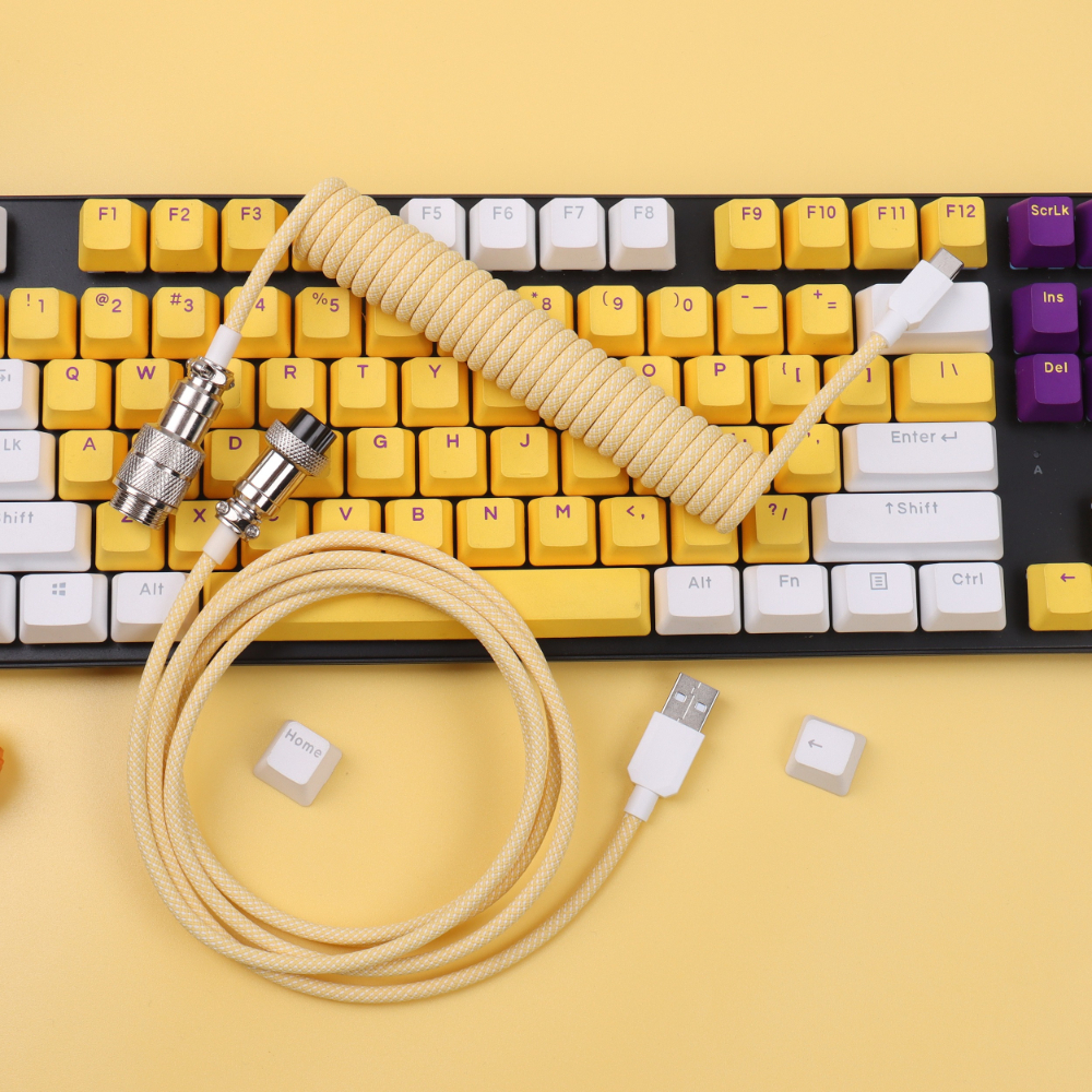 Coiled Cable Keyboard USB Type - Gaming Keyboard Types reseña y precio