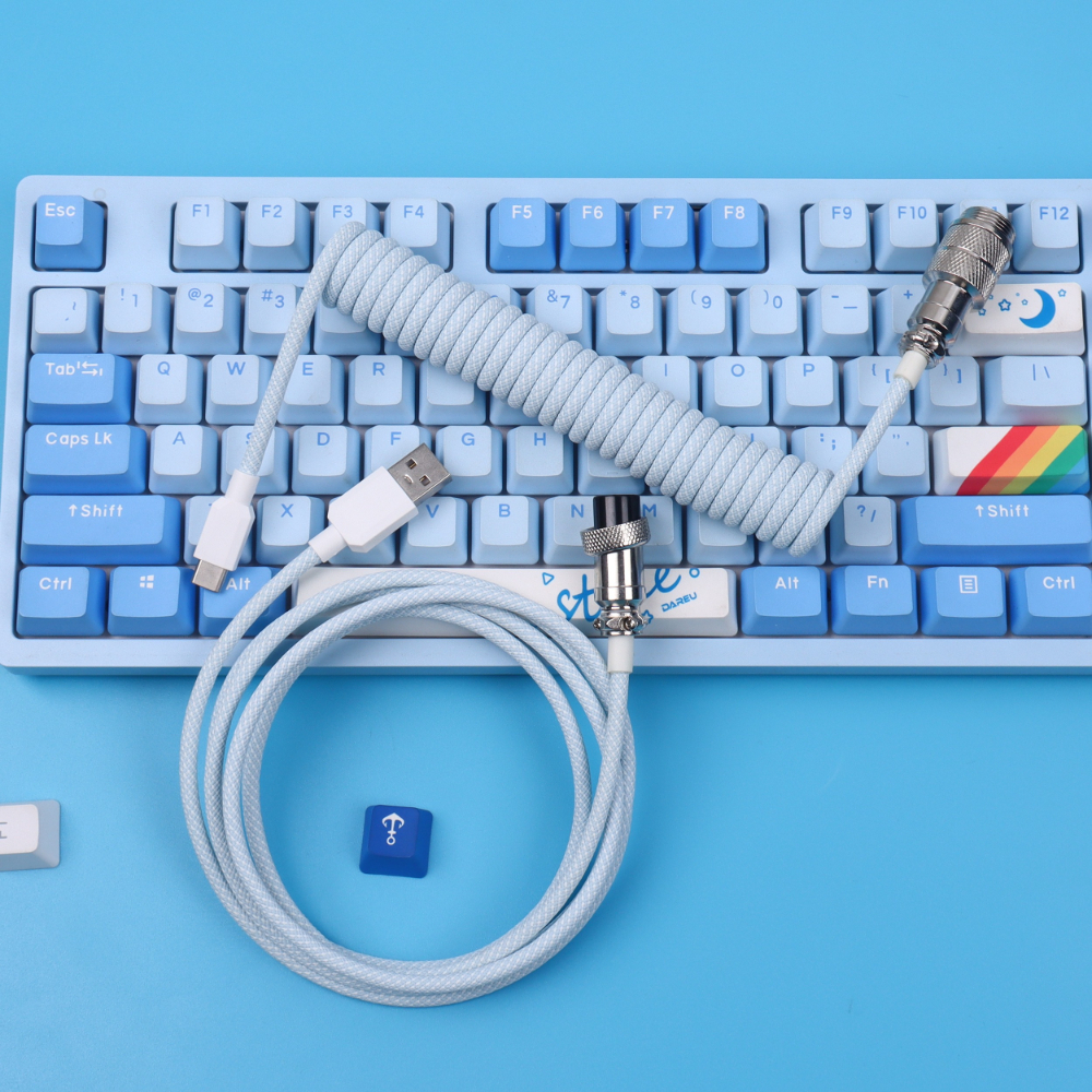 Coiled Cable Keyboard USB Type - Gaming Keyboard Types reseña y precio