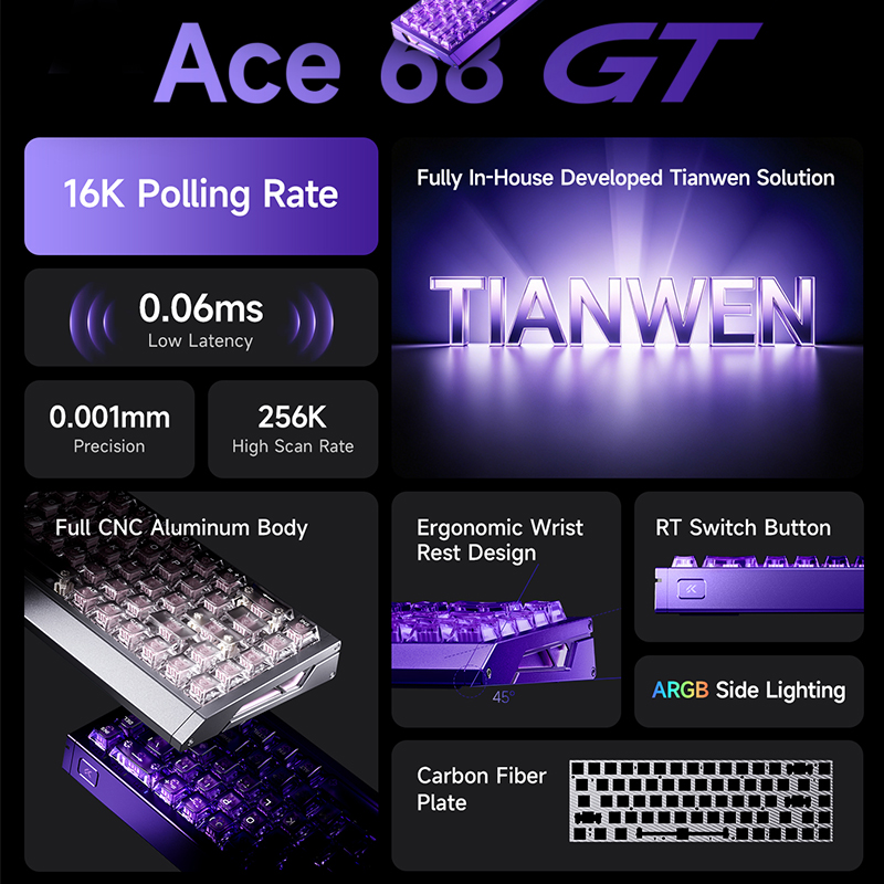 MCHOSE Ace 68 GT Aluminum Allo - Aluminum Case 65 reseña y precio