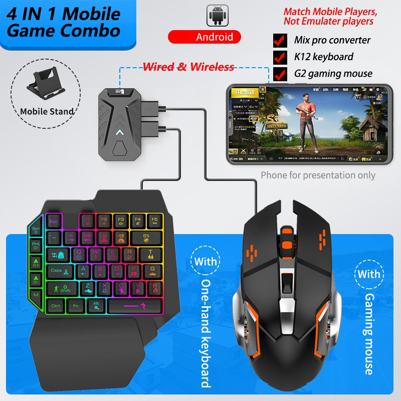 Mobile Games Converter Gaming  - Gaming Keyboard And Mouse Converter For Mobile reseña y precio