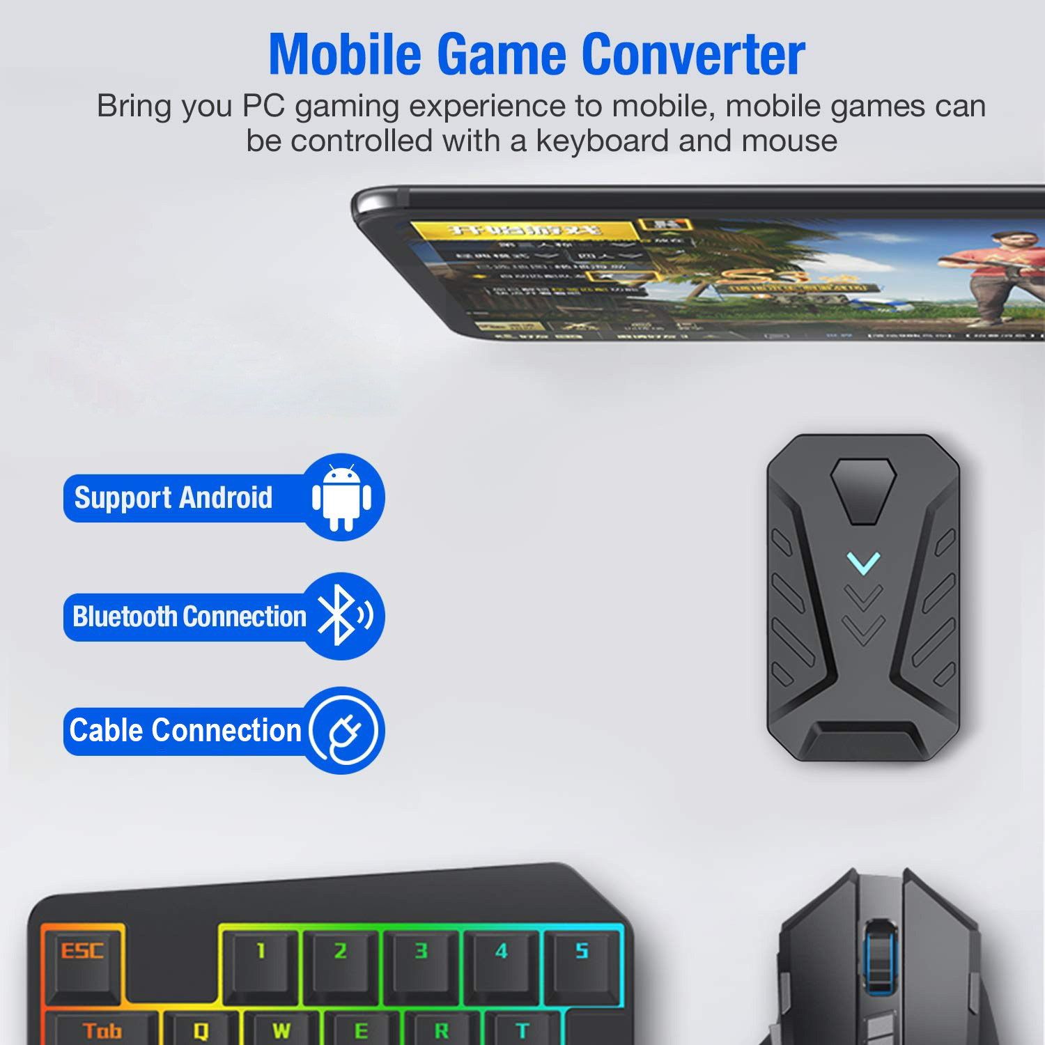 Mobile Games Converter Gaming  - Gaming Keyboard And Mouse Converter For Mobile reseña y precio
