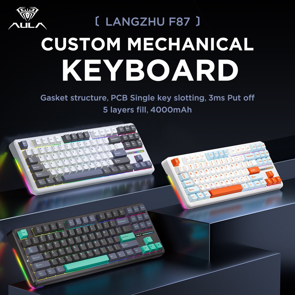Aula F87 Pro Mechanical Keyboa - Gaming Keyboard Tkl reseña y precio