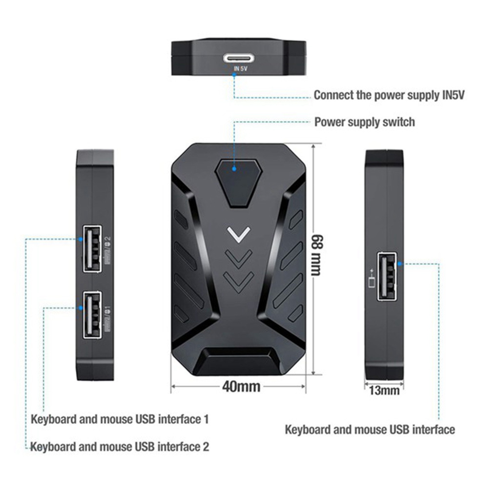 -A94Z Portable Mobile Gaming K - Gaming Keyboard And Mouse Converter For Mobile reseña y precio