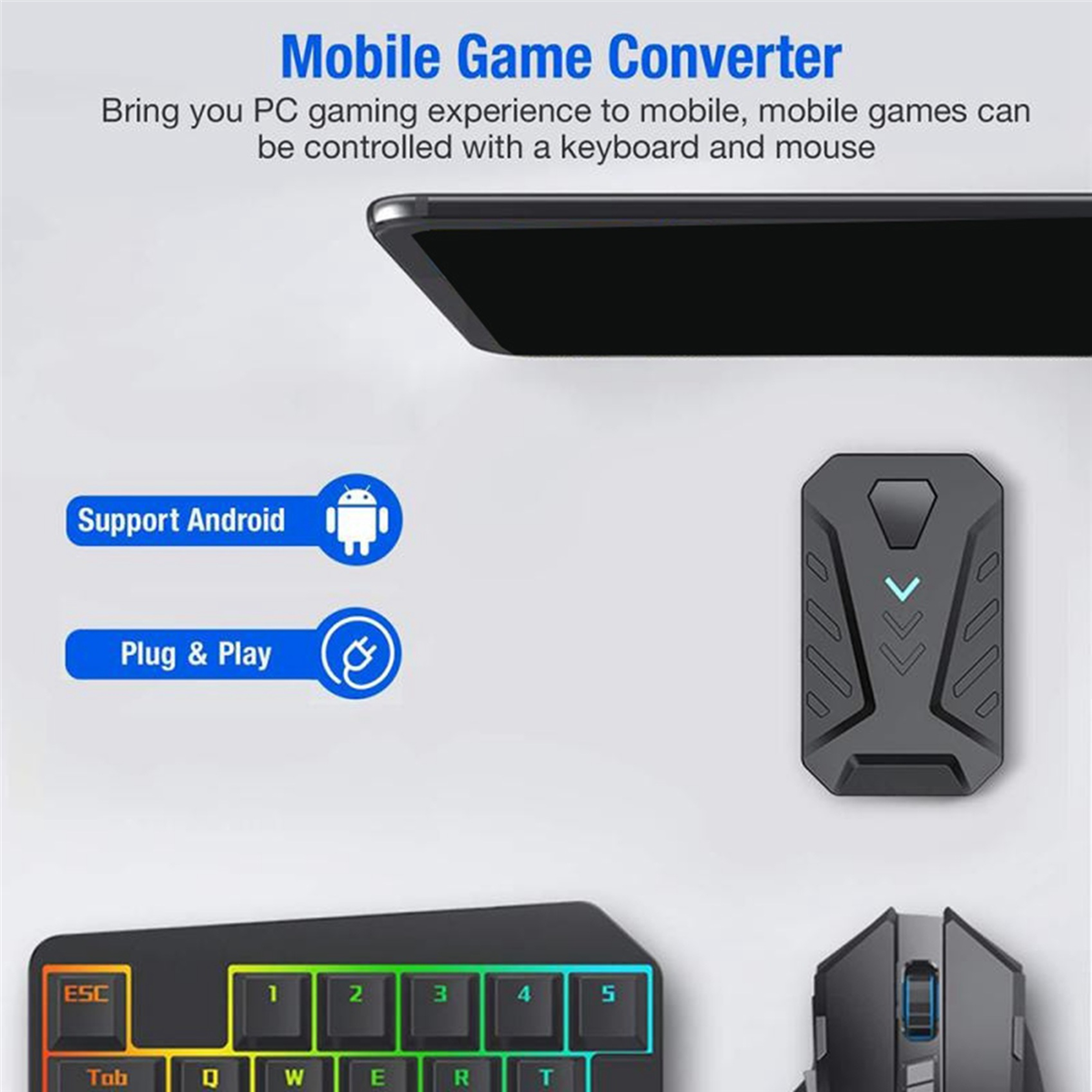 A57G-Keyboard and Mouse Conver - Gaming Keyboard And Mouse Converter For Mobile reseña y precio